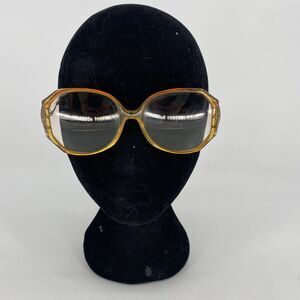 Vintage Metzler Eyeglasses Frames Amber Oversized Square 57/80 482 130 Womens
